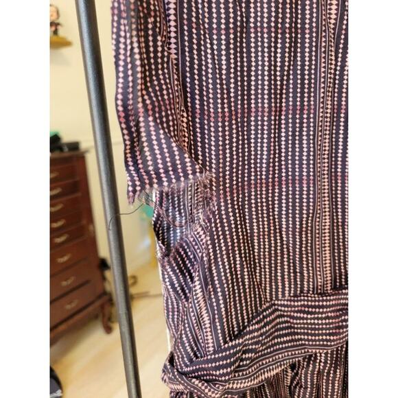 Rent the runway sz 0 Hatch Paulina maternity dress in brown diamond print geo - Picture 6 of 8